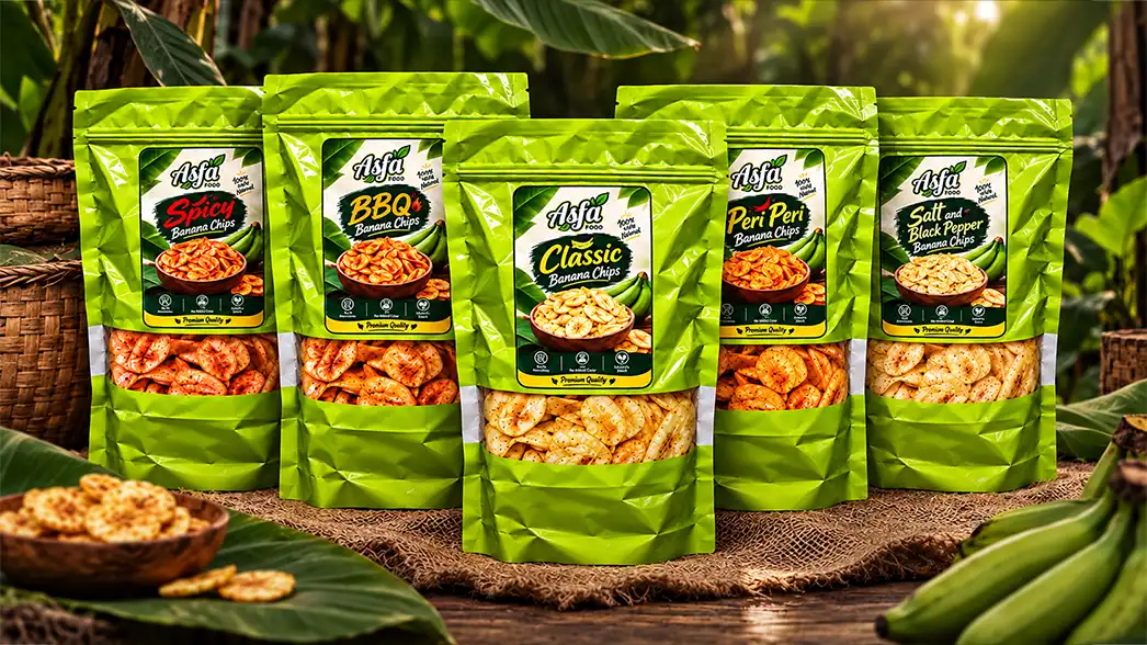Asfa Food 5 Flavors Banana Chips Packets